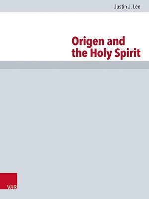 cover image of Origen and the Holy Spirit